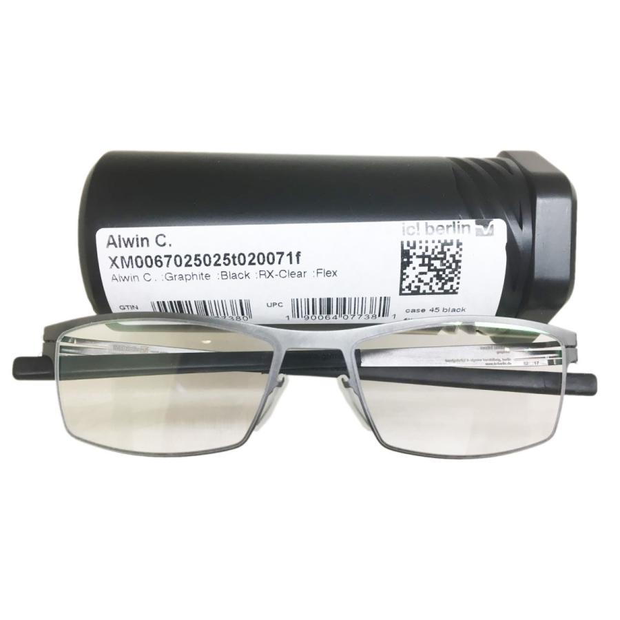 ic! berlin（アイシー! ベルリン） 『Alwin C.』 Col.Graphite （黒鉛色）メガネ スクエアタイプ メタルフレーム （正規輸入品） | ic!berlin | 05
