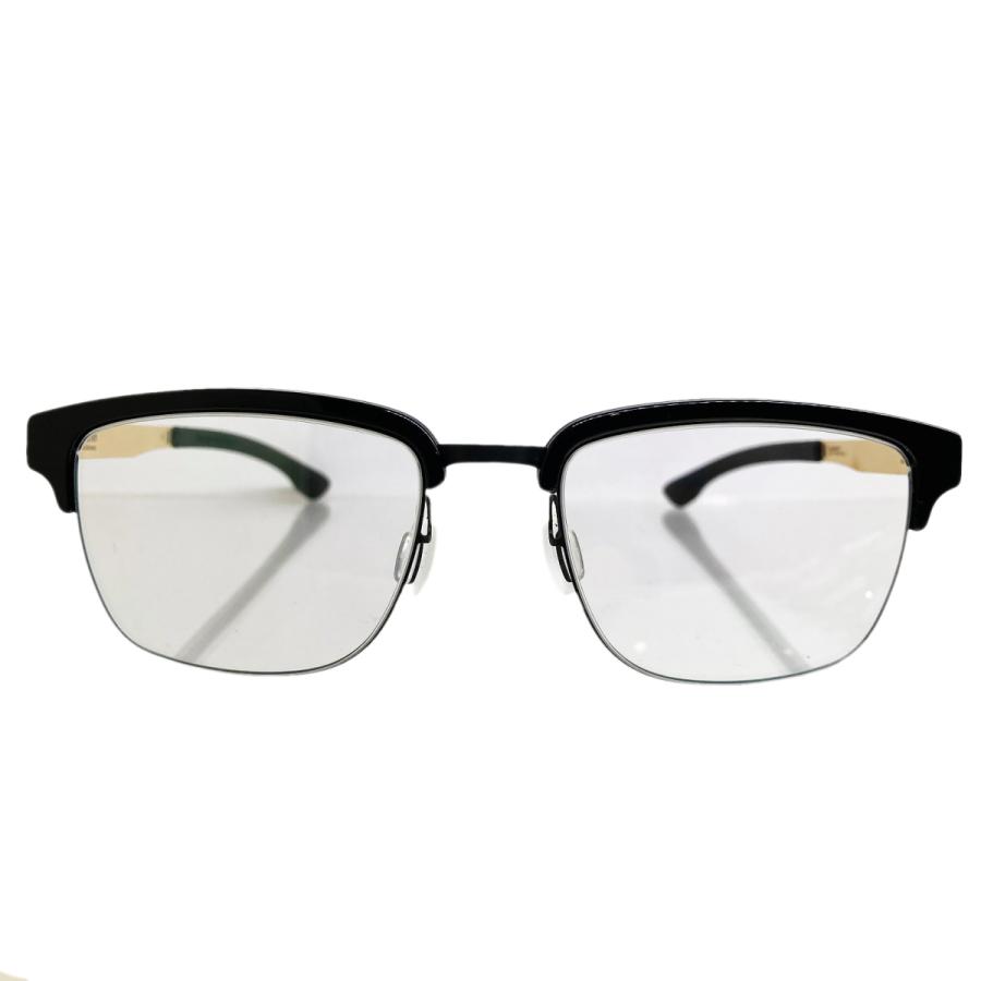 ic! berlin アイシー! ベルリン "Ricky Y." Col.Black/Matt-Gold 黒/ゴールド メガネ サーモントタイプ 正規輸入品 | ic!berlin | 01