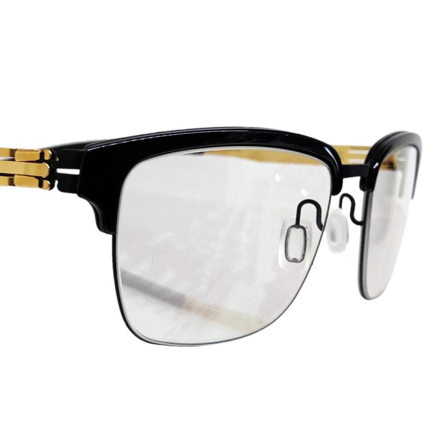 ic! berlin アイシー! ベルリン "Ricky Y." Col.Black/Matt-Gold 黒/ゴールド メガネ サーモントタイプ 正規輸入品 | ic!berlin | 04