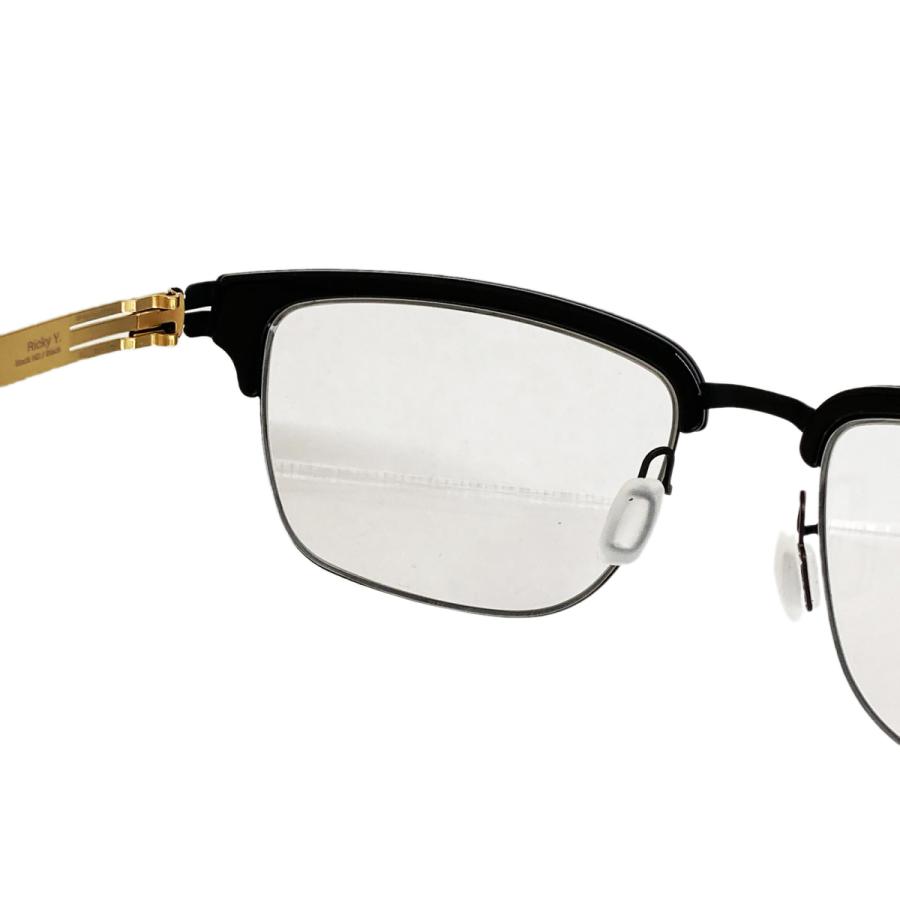 ic! berlin アイシー! ベルリン "Ricky Y." Col.Black/Matt-Gold 黒/ゴールド メガネ サーモントタイプ 正規輸入品 | ic!berlin | 05