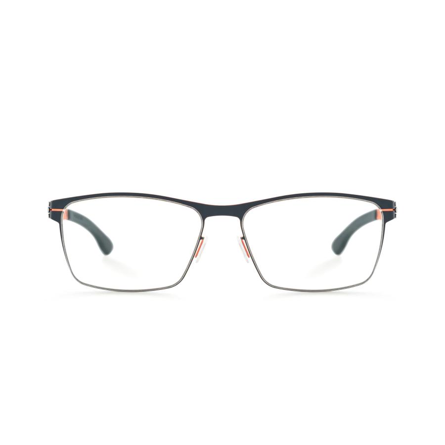 ic! berlin アイシー! ベルリン Stuart L. Col.Blue Flame ブルー×オレンジ メガネ メタルフレーム スクエアタイプ 正規輸入品 | ic!berlin | 01