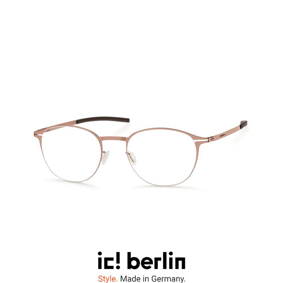 ic! berlin アイシー! ベルリン Leste/レステ Col.Shiny Copper 赤銅色 Silkシリーズ メガネ ボストン ボスリントンタイプ メタルフレーム 正規輸入品 | ic!berlin