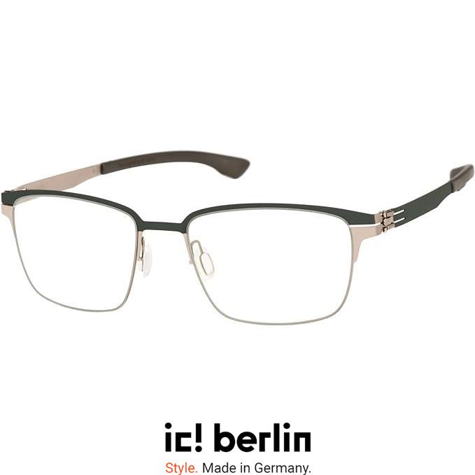 ic! berlin アイシー! ベルリン Kenny/ケニー Col.Bronze-Racing-Green ドイツ メガネ スクエアタイプ メタルフレーム 正規輸入品 | ic!berlin
