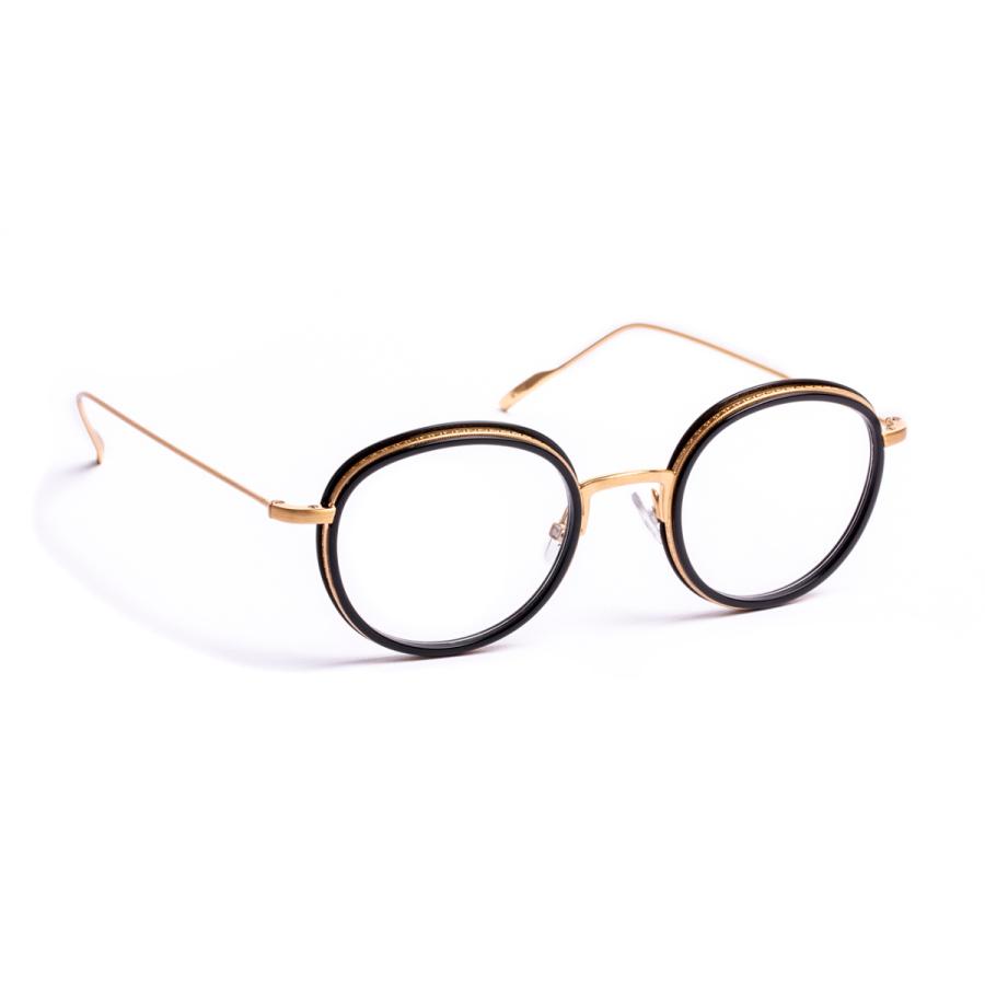 J.F.REY ジェイ.エフ.レイ メガ ネ/サングラス 1985 コンビネーションフレーム 「KARL」 Col.0050（BLACK/Yellow Gold）ボストンタイプ 正規輸入品 | J.F.REY