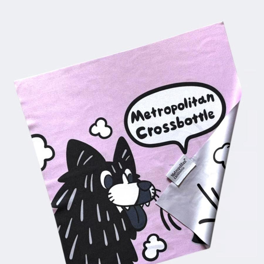 MetropolitanCROSSbottle 30cm角 MCB349 / 意外とむずかしいわね。 / カメ子カメ男 メガネ拭き メトロポリタンクロスボトル |  | 05