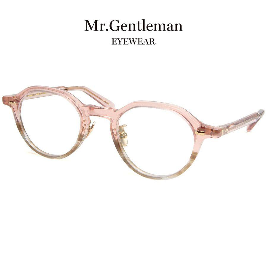 Mr.Gentleman EYEWEAR CARROLL Col.E  Clear Pink to Light Brown ピンク×ブラウン メガネ クラウンパント ミスタージェントルマンアイウェア 正規取扱店 | MISTERGENTLEMAN
