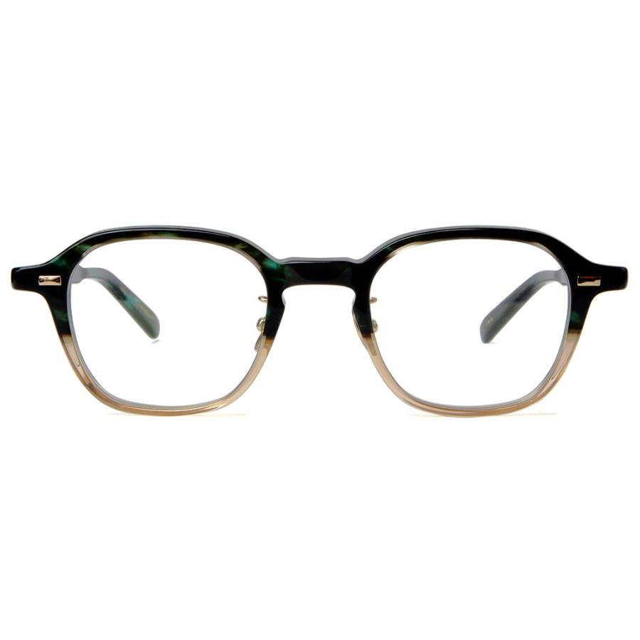 Mr.Gentleman EYEWEAR SALINGER Col.D 緑×クリア  Dark Green Swirl to White Marble メガネ スクエアタイプ ミスタージェントルマンアイウェア 正規取扱店 | MISTERGENTLEMAN | 01