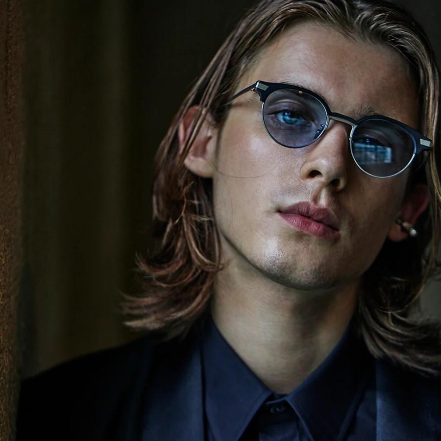 Mr.Gentleman EYEWEAR ミスタージェントルマンアイウェア DOUGLAS Col.A Black - Gold メガネ サーモントラウンドタイプ 正規取扱店の画像