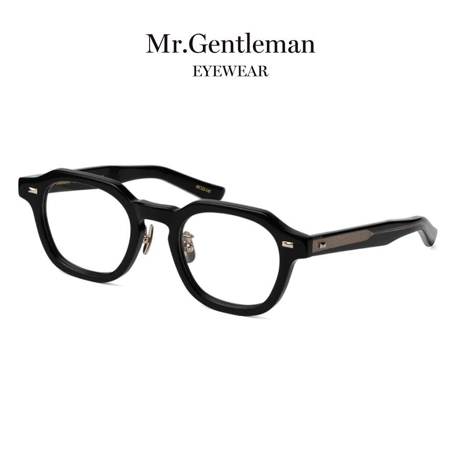 Mr.Gentleman EYEWEAR ミスタージェントルマンアイウェア GREGORY/グレゴリー 48mm Col.A  Black & Clear 黒 メガネ スクエアタイプ 正規取扱店 | MISTERGENTLEMAN