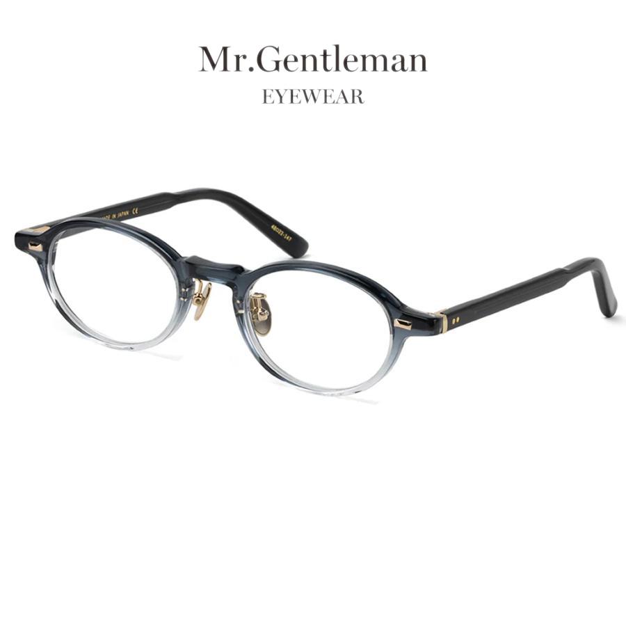 Mr.Gentleman EYEWEAR WALTER/ウォルター Col.D Black to Whiter 黒×クリア メガネ オーバルタイプ ミスタージェントルマンアイウェア 正規取扱店 | MISTERGENTLEMAN