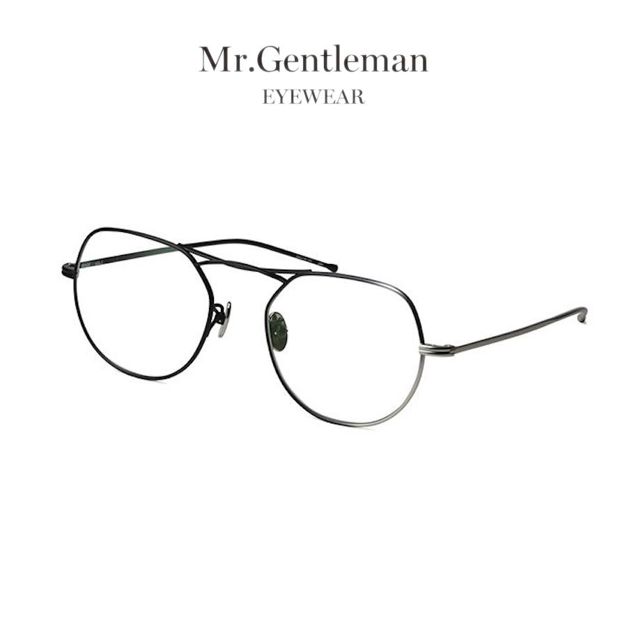 Mr.Gentleman EYEWEAR BENZIE/ベンジー Col.E Matte Black&Silver Gradation 黒マット&シルバーグラデ チタン ミスタージェントルマン 正規取扱店 | MISTERGENTLEMAN