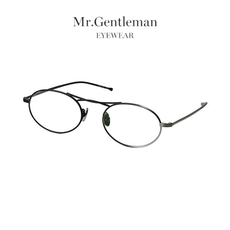 Mr.Gentleman EYEWEAR TATSUYA/タツヤ Col.E Matte Black&Silver Gradation 黒マット&シルバーグラデ チタンミスタージェントルマン 正規取扱店 | MISTERGENTLEMAN