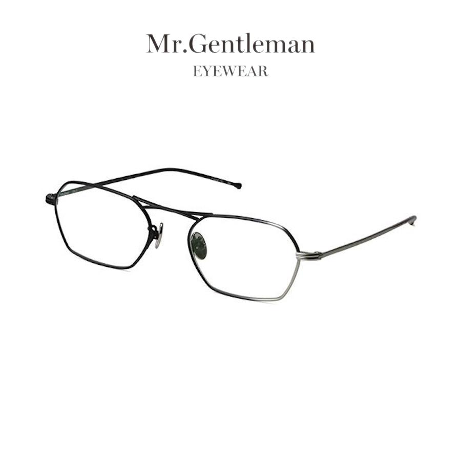 Mr.Gentleman EYEWEAR TERUCHAN/テルチャン Col.E Matte Black&Silver Gradation 黒マット&シルバーグラデ チタン ミスタージェントルマン 正規取扱店 | MISTERGENTLEMAN