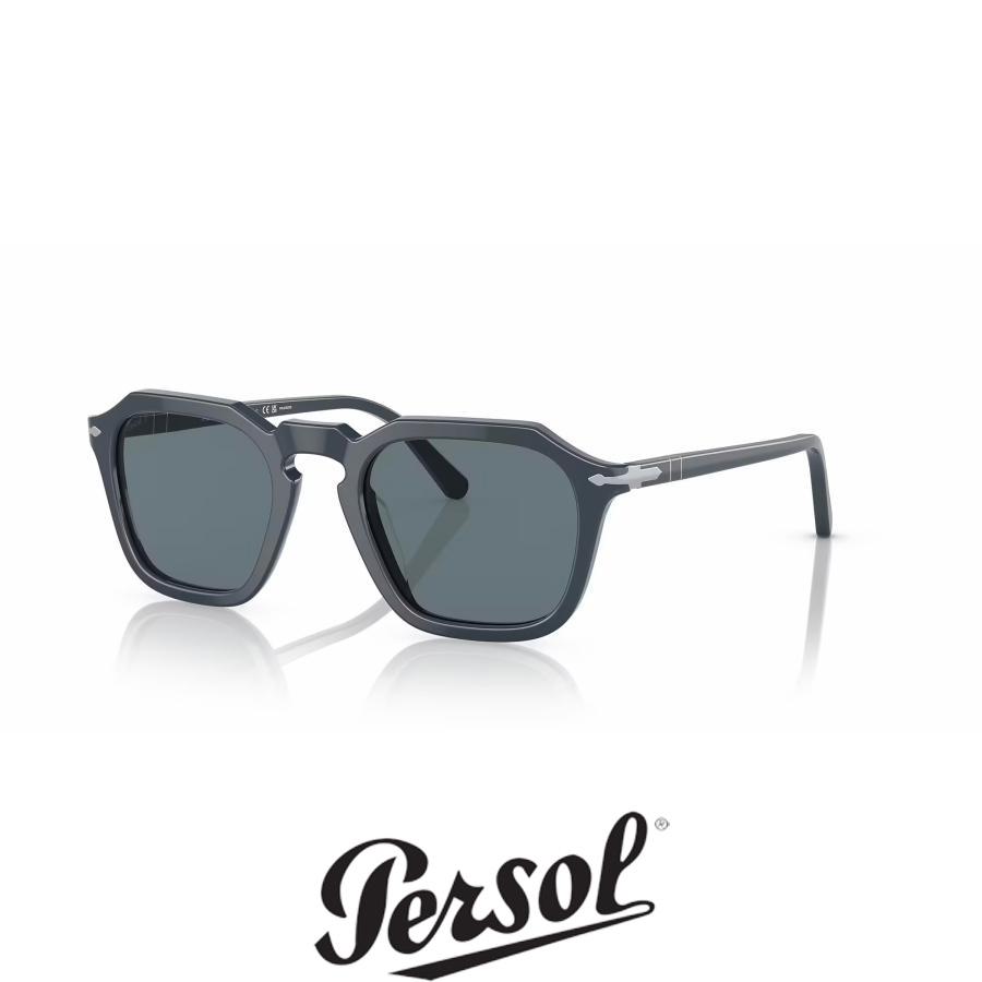 Persol ペルソール 3292S Col.DUSTY BLUE 11863R スクエアタイプサングラス ガラス偏光レンズ イタリア 正規輸入品 | persol