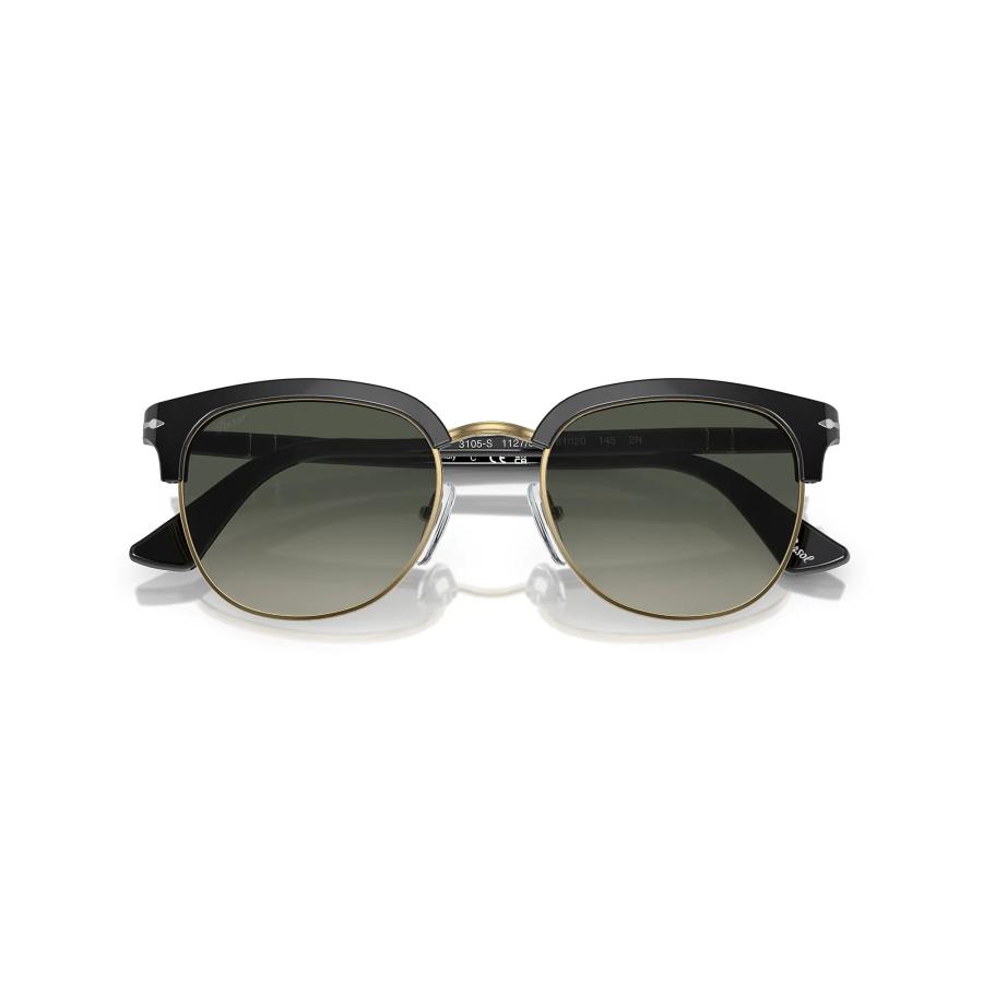 Persol ペルソール 3105S Col.112871 フレーム:黒 レンズ:グレー サーモントブロータイプ サングラス 正規輸入品の画像