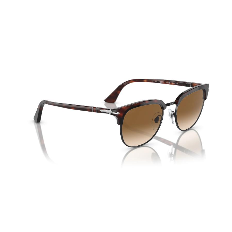Persol ペルソール 3105S Col.112751 フレーム:HAVANA レンズ:茶グラデーション サーモントブロータイプ サングラス 正規輸入品