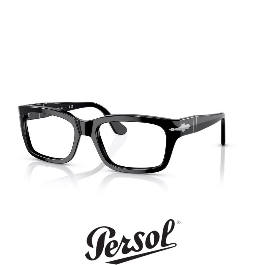 persol（ペルソール） 3301V Col.95 BLACK 黒 スクエアフレーム メガネ