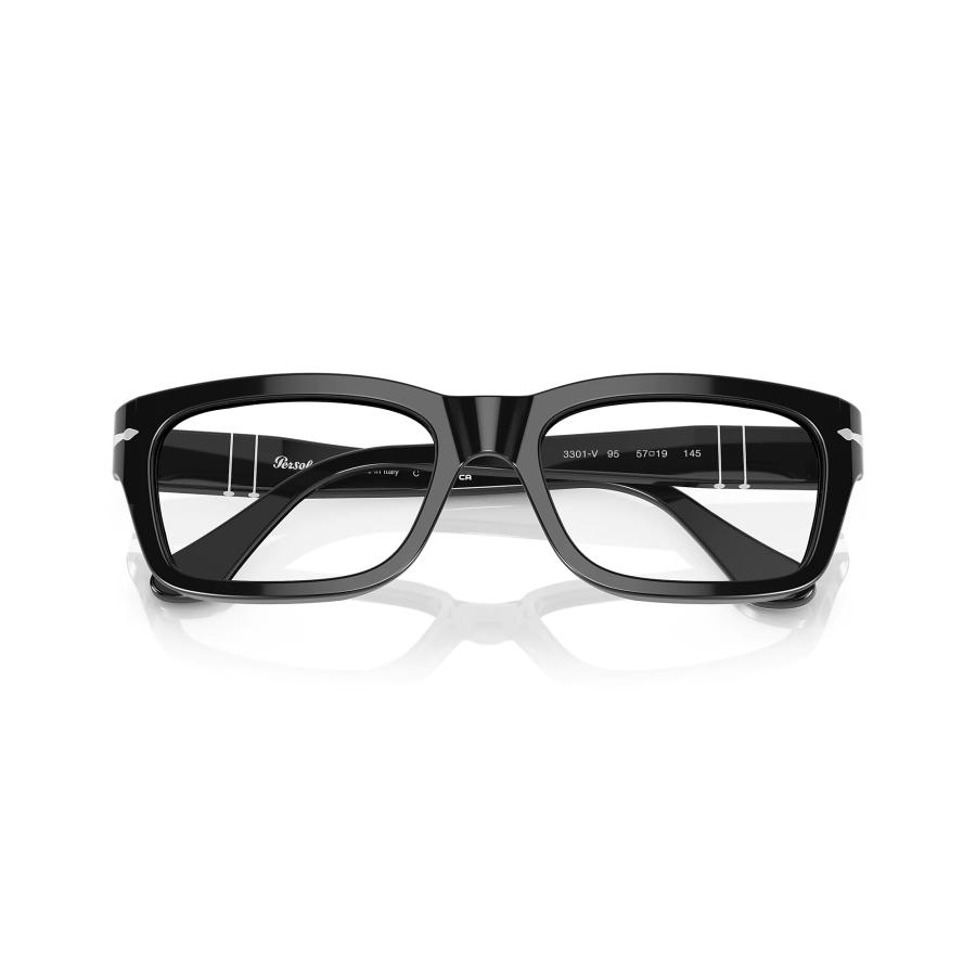 persol（ペルソール） 3301V Col.95 BLACK 黒 スクエアフレーム メガネ