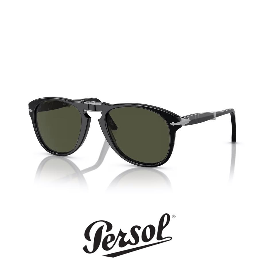 persol（ペルソール） 714 Col.95/31 ブラック 黒 折りたたみ式 54