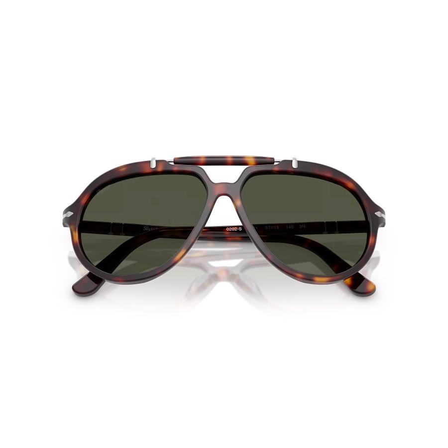 Persol ペルソール 0202S Col.24/31(Havana/Green) Netflix「SENNA」コラボレーションモデル ガラスレンズ ティアドロップ サングラス 正規輸入品 | persol | 05