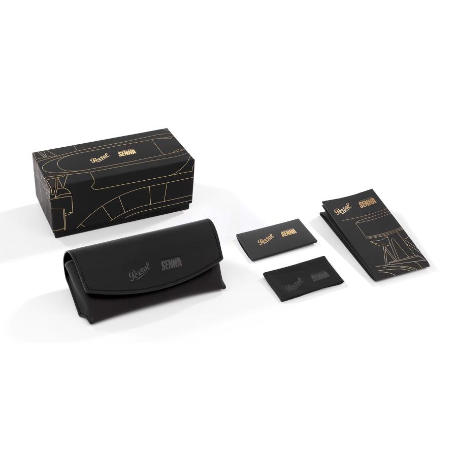 Persol ペルソール 0202S Col.960/R5(Striped Brown/Blue) Netflix「SENNA」コラボレーションモデル ガラスレンズ ティアドロップ サングラス 正規輸入品 | persol | 06