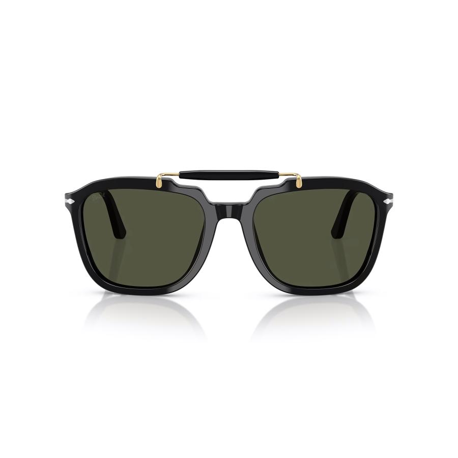 Persol ペルソール 0203S Col.95/31(Black/Green) Netflix「SENNA」コラボレーションモデル ガラスレンズ ウェリントン サングラス 正規輸入品 | persol | 01
