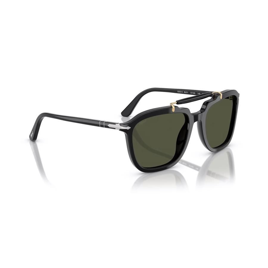 Persol ペルソール 0203S Col.95/31(Black/Green) Netflix「SENNA」コラボレーションモデル ガラスレンズ ウェリントン サングラス 正規輸入品 | persol | 02