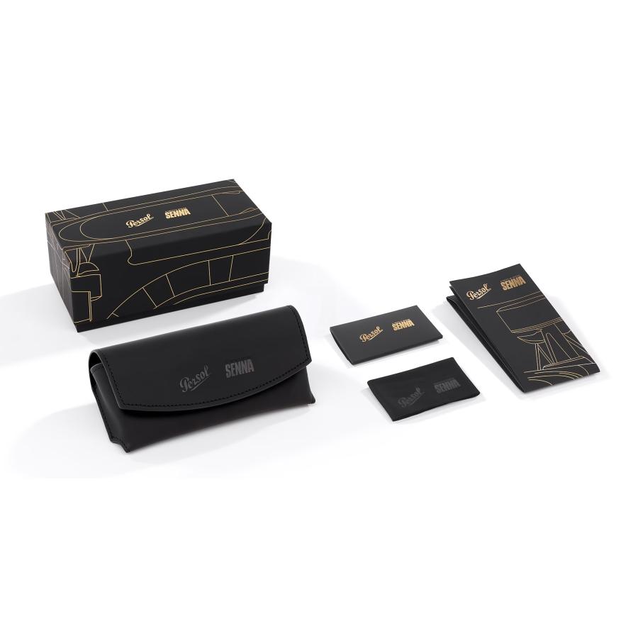 Persol ペルソール 0203S Col.95/31(Black/Green) Netflix「SENNA」コラボレーションモデル ガラスレンズ ウェリントン サングラス 正規輸入品 | persol | 06