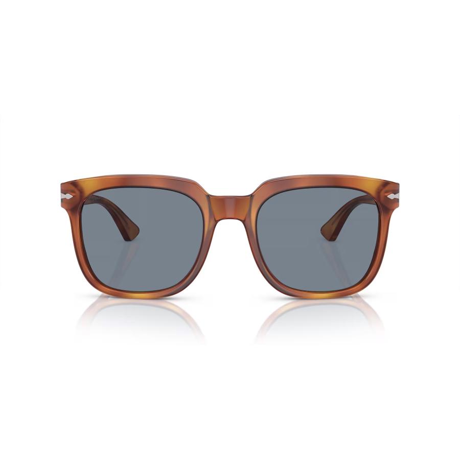 Persol ペルソール 3323S Col.96/56 Terra Di Siena/Light Blue 茶系(レンズ：ブルー) ウェリントンタイプ サングラス 正規輸入品 | persol | 01