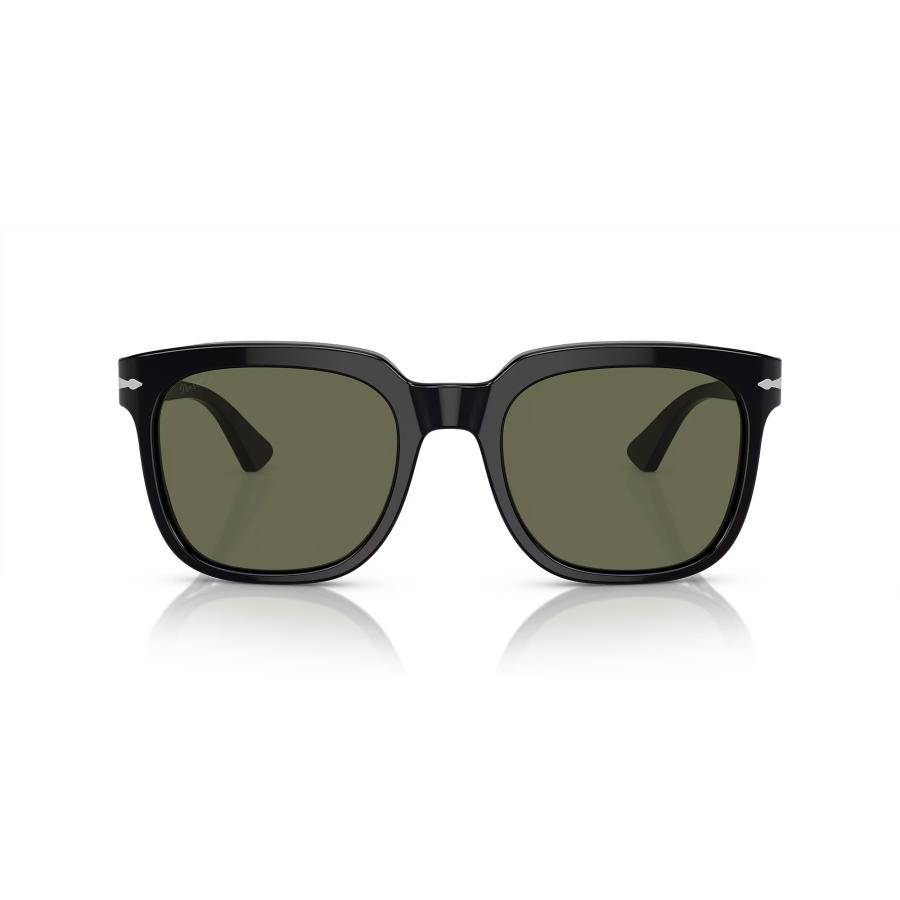 Persol ペルソール 3323S Col.95/58 Black/Green Polar 黒(レンズ：グリーン偏光レンズ) ウェリントンタイプ サングラス 正規輸入品 | persol | 01