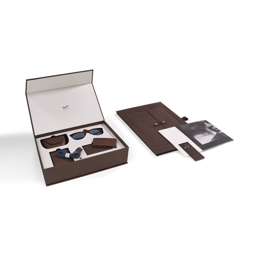 Persol ペルソール 714SM Steve McQueen スティーブ・マックイーン 限定BOX Col.S96/56 茶(レンズ：ライトブルーガラス) ティアドロップ サングラス 正規輸入品 | persol | 08