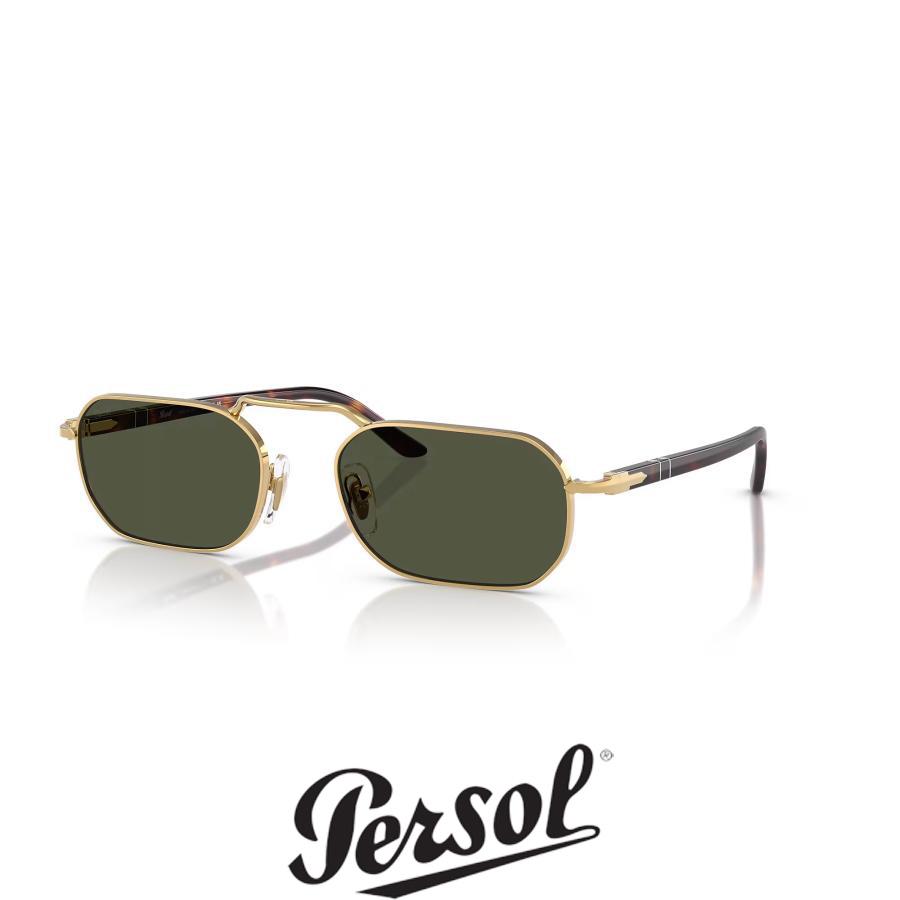 Persol ペルソール 1020S Col.515/31 Gold(レンズ：Green Crystal) メタルフレーム ハイブリッジ オーバルタイプ サングラス 正規輸入品 | persol