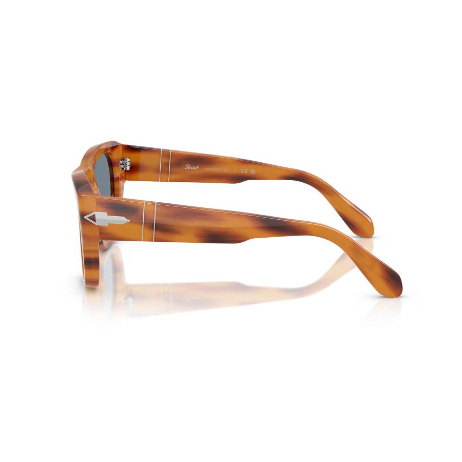 Persol ペルソール 0054S Col.960/56 Striped Brown(フレーム)/Light Blue(レンズ) セルフレーム ウェリントンタイプ イタリア製 サングラス 正規輸入品 | persol | 03