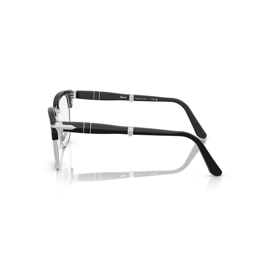 Persol ペルソール 3375V Col.95 黒×シルバー 折りたたみ式 ウェリントンタイプ サーモントブロー メガネ 正規輸入品 | persol | 04