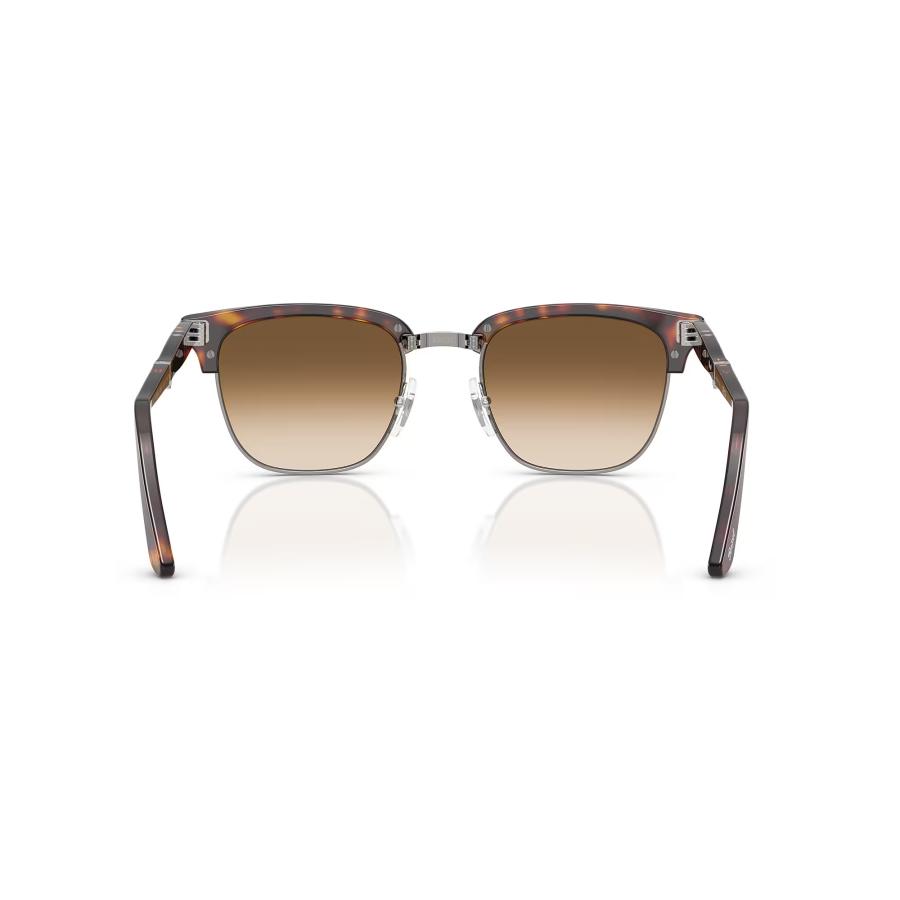 Persol ペルソール 3375S Col.24/51 茶×シルバー(レンズ:グラデーションブラウン) 折りたたみ式 ウェリントンタイプ サーモントブロー サングラス 正規輸入品 | persol | 05