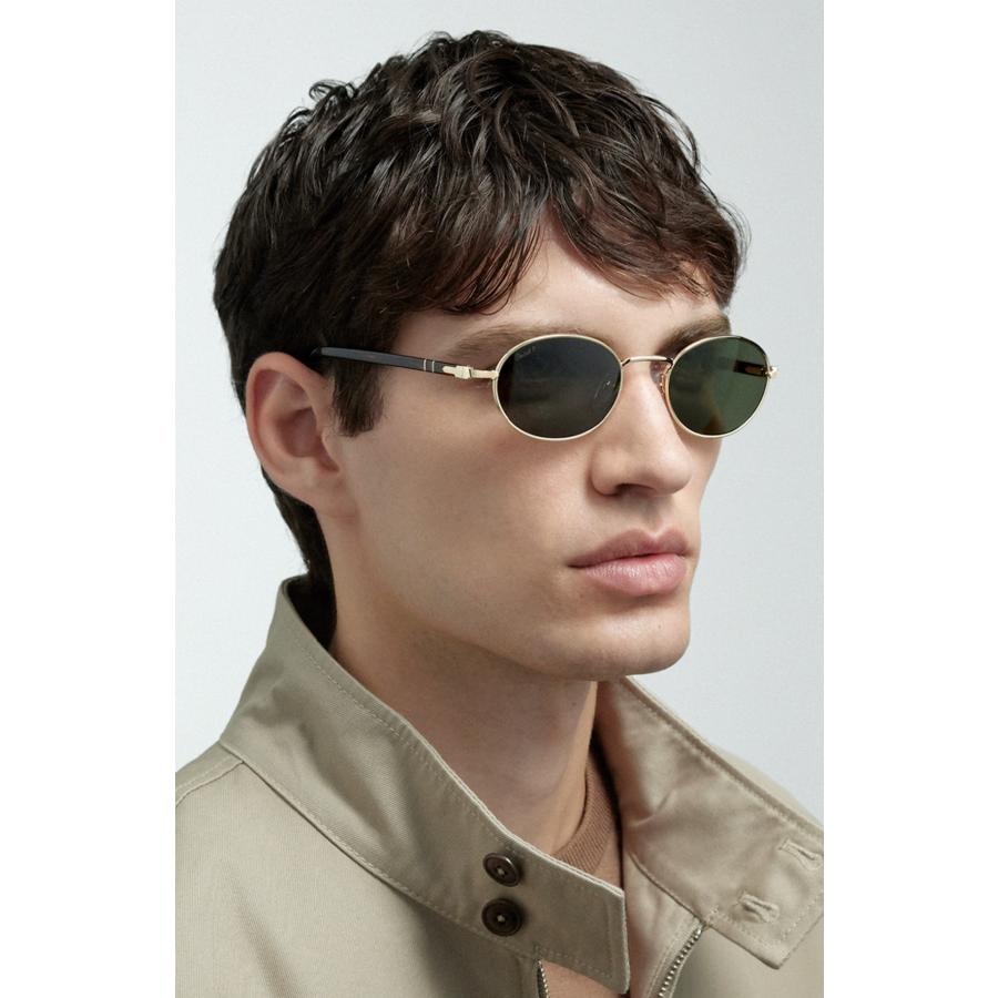 Persol ペルソール 1018S Col.113256 Gold/Light Blue オーバルタイプメタルフレーム サングラス イタリア 正規輸入品 | persol | 07