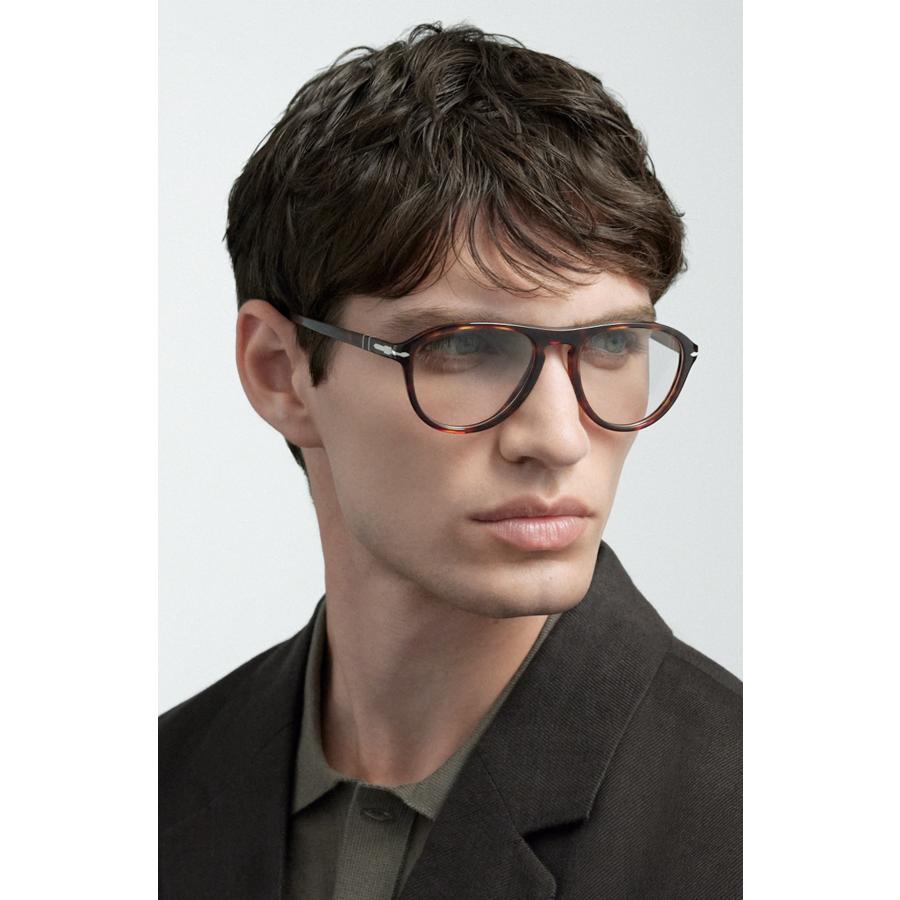 Persol ペルソール 3371V Col.24 Havana 茶 ティアドロップタイプ セルフレーム メガネ イタリア 正規輸入品 | persol | 07