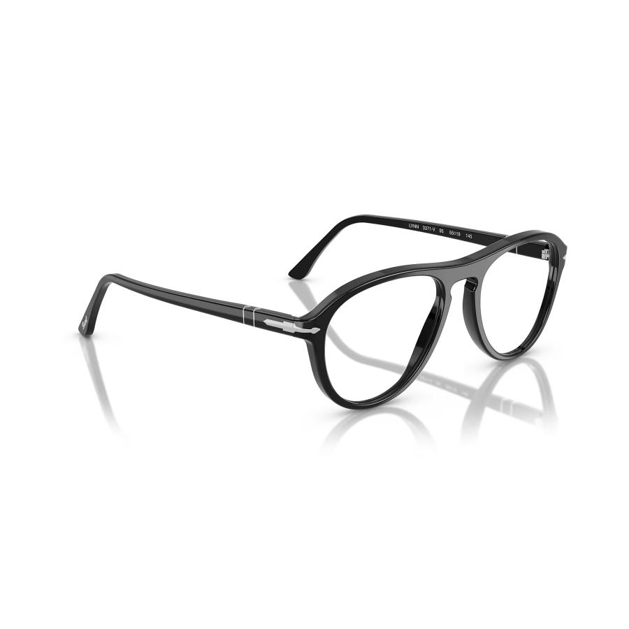 Persol ペルソール 3371V Col.95 Black 黒 ティアドロップタイプ セルフレーム メガネ イタリア 正規輸入品 | persol | 02
