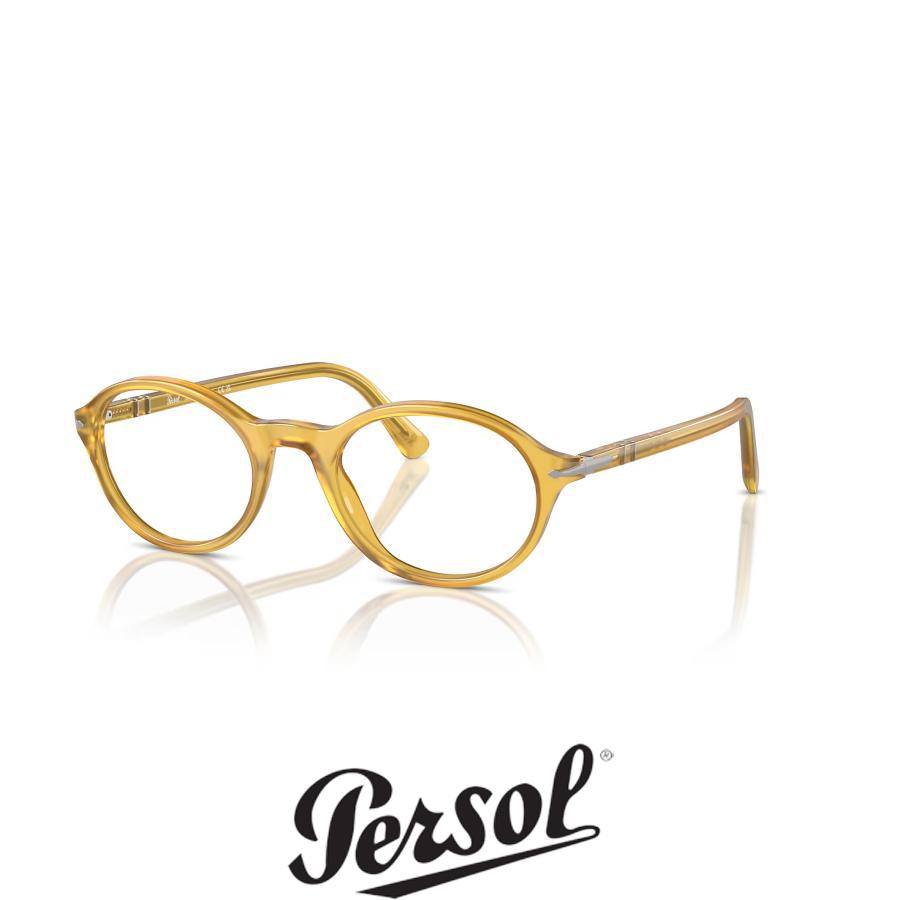 Persol ペルソール 3351V Col.204 Miele 琥珀色 オーバルタイプ セルフレーム メガネ イタリア 正規輸入品 | persol