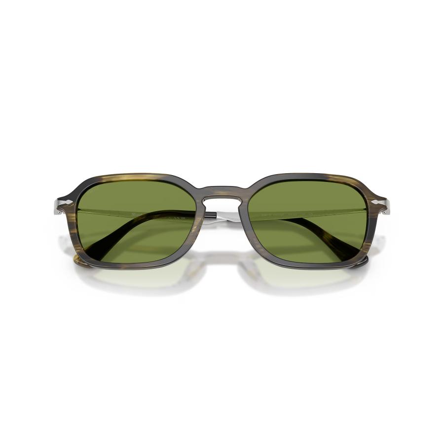 Persol ペルソール 3381S Col.12374E Striped Black & Olive Green/Green ウェリントンタイプ コンビネーション サングラス イタリア 正規輸入品 | persol | 05