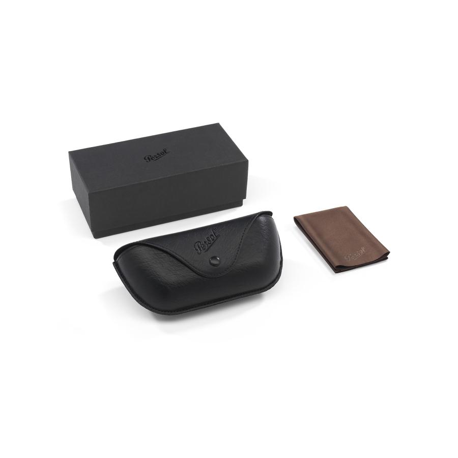 Persol ペルソール 3381S Col.12374E Striped Black & Olive Green/Green ウェリントンタイプ コンビネーション サングラス イタリア 正規輸入品 | persol | 06