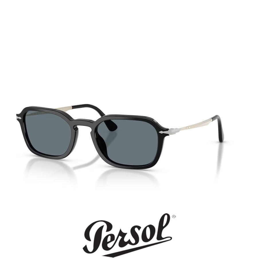 Persol ペルソール 3381S Col.95/3R Black/Polar Dark Grey 偏光レンズ ウェリントンタイプ コンビネーション サングラス イタリア 正規輸入品 | persol
