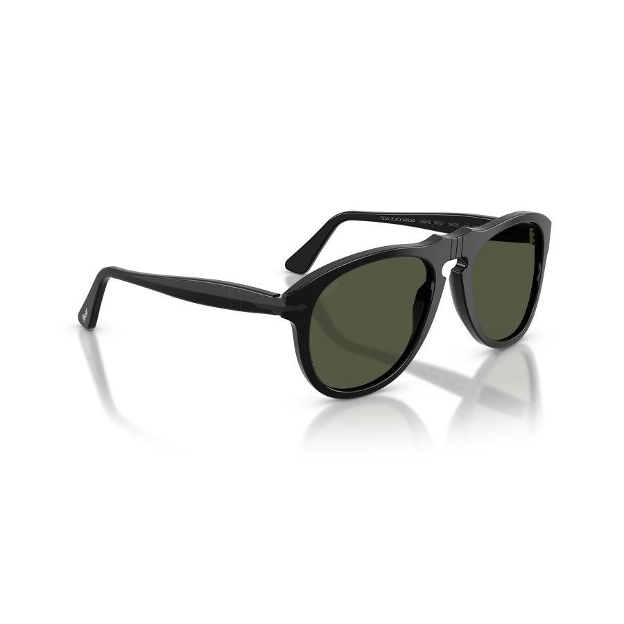 Persol ペルソール 649NE - Total Black Arrow Col.95/31 Black/Green ティアドロップタイプ サングラス イタリア 正規輸入品 | persol | 02