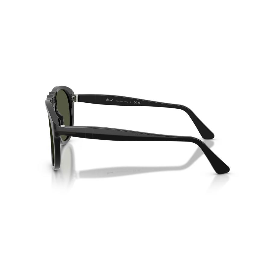 Persol ペルソール 649NE - Total Black Arrow Col.95/31 Black/Green ティアドロップタイプ サングラス イタリア 正規輸入品 | persol | 03