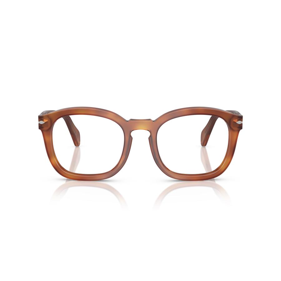 Persol ペルソール 0082V Col.96 Terra Di Siena 茶系 ウェリントンタイプ セルフレーム メガネ イタリア 正規輸入品の画像