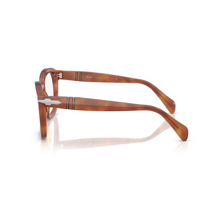 Persol ペルソール 0082V Col.96 Terra Di Siena 茶系 ウェリントンタイプ セルフレーム メガネ イタリア 正規輸入品の画像