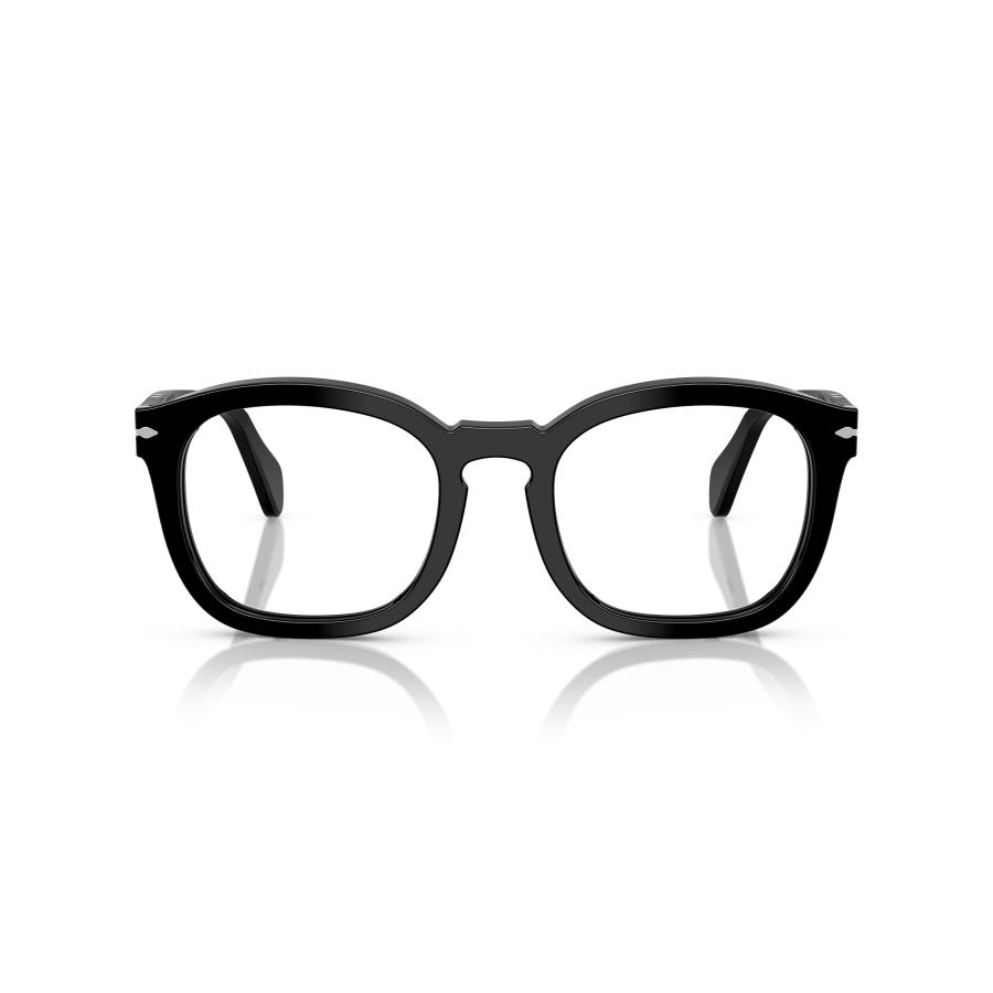 Persol ペルソール 0082V Col.95 Black 黒 ウェリントンタイプ セルフレーム メガネ イタリア 正規輸入品の画像