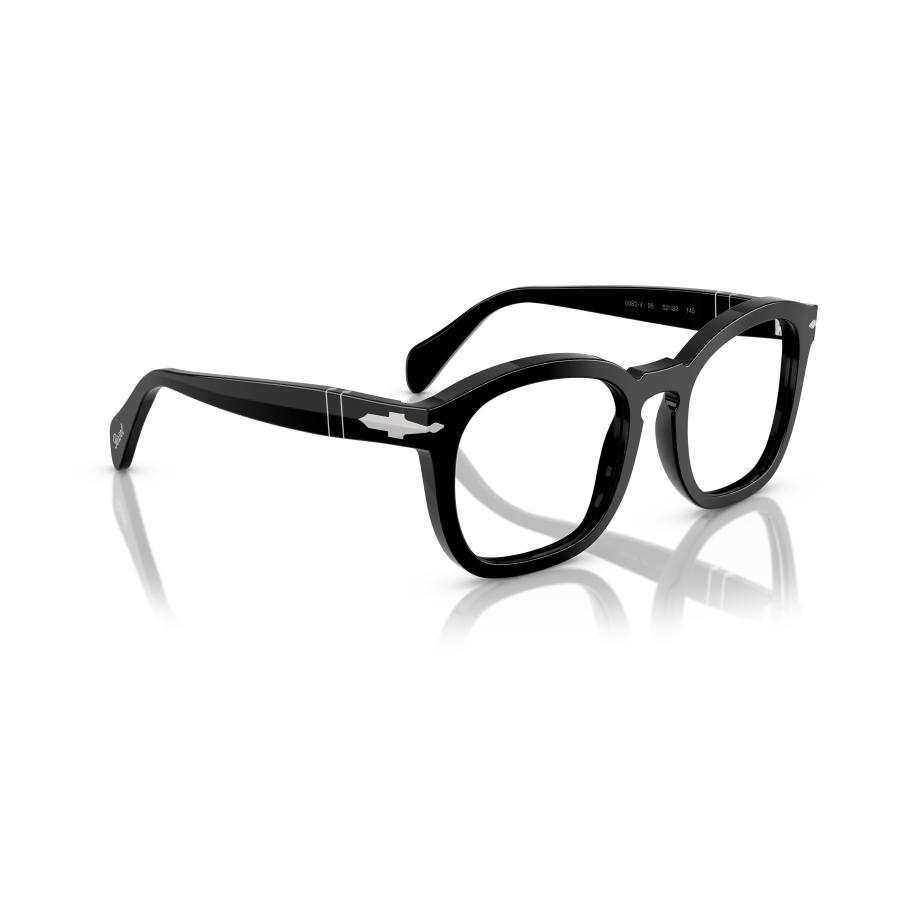 Persol ペルソール 0082V Col.95 Black 黒 ウェリントンタイプ セルフレーム メガネ イタリア 正規輸入品の画像