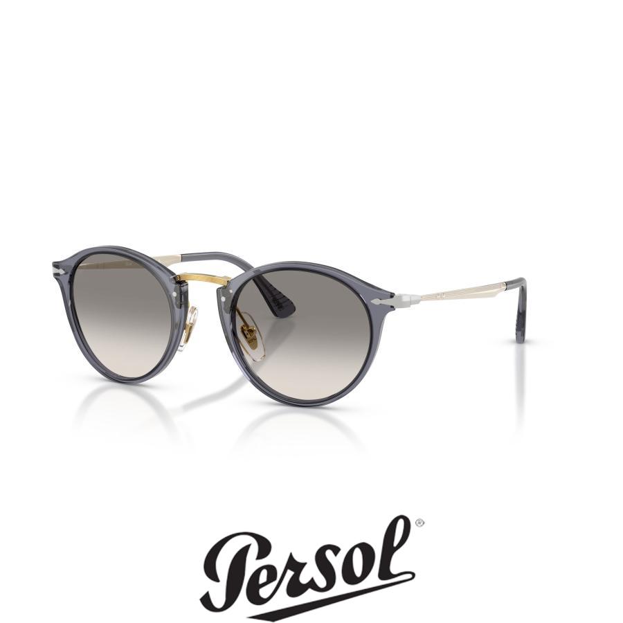 Persol ペルソール 3166S Col.123932 Transparent Ocean(Clear Gradient Grey) ボストンタイプ コンビネーション サングラス 復刻 イタリア 正規輸入品 | persol