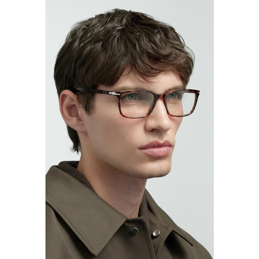 Persol ペルソール 3189V Col.1196 Transparent Grey クリアグレー スクエアタイプ セルフレーム メガネ イタリア 正規輸入品 | persol | 05